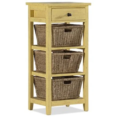 End Table with 3 Baskets and Drawer 